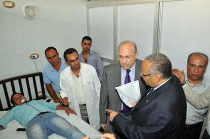 المستشار مجدي البتيتي محافظ - بني سويف الدكتور عادل عدوي -وزير الصحة  (3)
