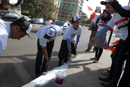 محافظ القاهرة- ومدير الامن يشهدان -مبادرة -شبابية  -نظافة -تجميل (5)