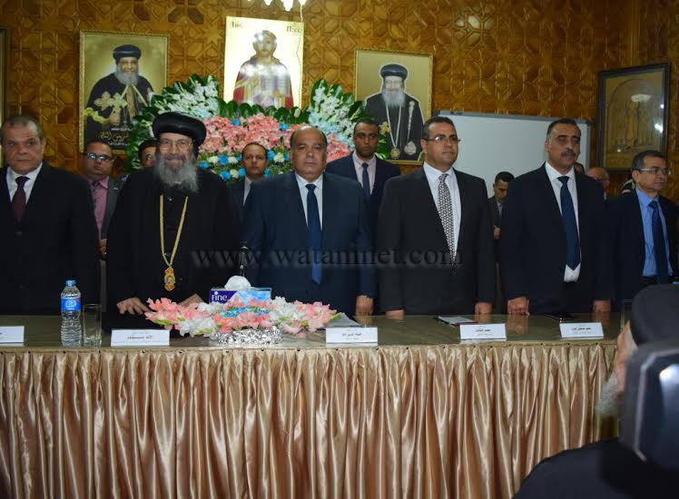 رئيس جامعة المنصورة والمحافظ  يشاركا الأقباط احتفالات ذكرى القديسة دميانة 1