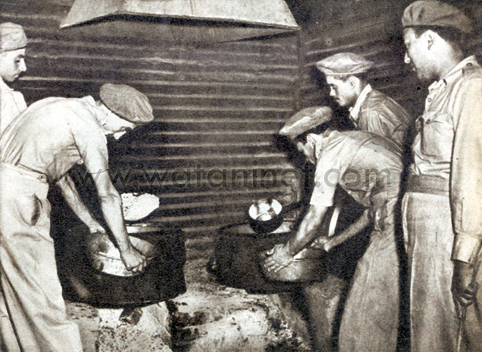 soldiers prepare food