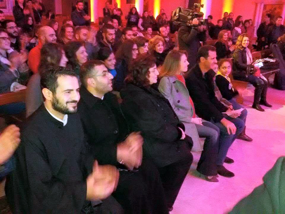 بشار الأسد , كنيسة العذراء بدمشق ,الكريسماس (1)