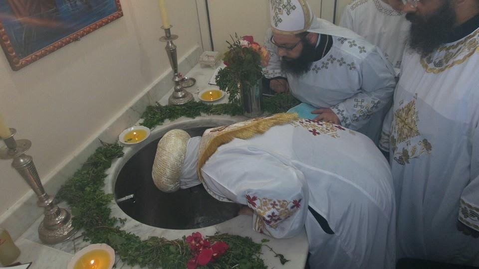 تدشين معمودية  بكنيسة العذراء والملاك رافائيل بقرية دماص 2