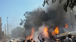 إنقلاب شاحنة محملة بالبنزين تثير الذعر   في الإسكندرية 2