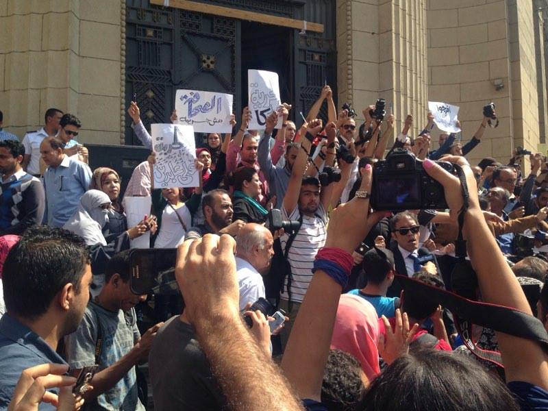 الصحفيين تشارك في مسيرة للنائب العام  لتقديم بلاغ ضد  الداخلية 2
