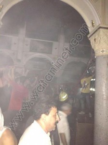 7 سيارات إطفاء للسيطرة على حريق كنيسة مارمينا بشبرا