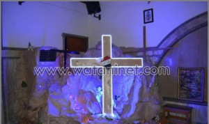 كنيسة مريم بفلسطين تتزين احتفالا بعيد الصليب2