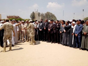 تشييع جثمان شهيد حوش عيسى في جنازة عسكرية